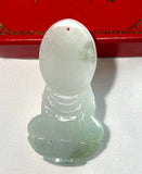 Sale-Large Guan Yin, Buddha of Compassion, Burmese Jadeite Pendant (JHP181)