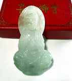 Sale-Large Guan Yin, Buddha of Compassion, Burmese Jadeite Pendant (JHP181)
