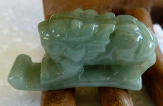 Pixiu for Protection Vintage Burmese Jadeite Jade Pendant (JHP35)