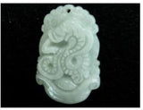 "Dragon Brings Wealth and Luck" Burmese Jadeite Pendant (BJP-866)
