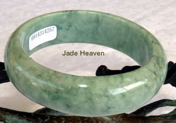 All-Around Good Green "Cuff of Jade" Bangle Bracelet 57mm + Certificate (257)