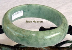 Sale-All-Around Good Green "Cuff of Jade" Bangle Bracelet 57mm + Certificate (257)