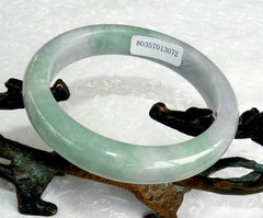 1288 April 24  Sale-New Listing-"Spring" Lilac Lavender and Green Burmese Jadeite Grade A Jade Bangle Bracelet 55mm+Certificate (3072)