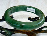 Deep Green All Around Burmese Jadeite Jade Grade A Bangle Bracelet 58.5mm + Certificate (3099)