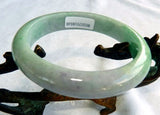 Elegant Green and Lavender Burmese Jadeite Grade A Bangle Bracelet 56.5mm + Certificate (8546)