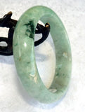 Sale-"Precious Earth" Burmese Jadeite Grade A Bangle Bracelet 55.5mm + Certificate (8559)