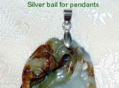 Silver Bail for Jade Pendants