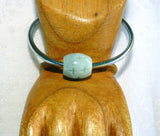 Sale - Hollow Carved Jadeite Jade Barrel Bead Pandora Style Bracelet - "Spacer" for Jade Bangles, or Wear By Itself