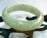 "Versatile Woman" Burmese Jadeite "Old Mine" Grade A Bangle Bracelet 57 mm (JHBB3300)