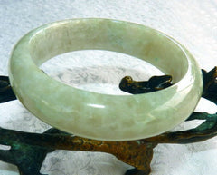 Sale-"Versatile Woman" Burmese Jadeite "Old Mine" Grade A Bangle Bracelet 57 mm (JHBB3300)