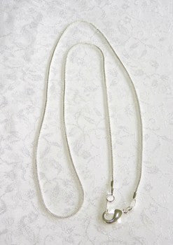 Silver Snake Chain for Jade Pendants with Bails 18" Length