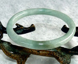 "Calming" Classic Round Vintage Burmese  Jadeite Jade Bangle Bracelet 58.5mm Grade A (JHBB259)