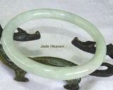 Classic Round Vintage Large Jadeite Jade  Grade A Bangle Bracelet 71mm (JHBB267)