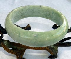 Sale - Classic Green "Old Mine" Burmese Jadeite Jade Bangle Bracelet 57.5mm-Grade A (JHBB273)