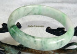 Vintage Imperial Green Veins Grade A Jadeite Jade Bangle Bracelet 57.5mm (JHBB277)
