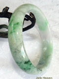 Vintage Imperial Green Veins Grade A Jadeite Jade Bangle Bracelet 57.5mm (JHBB277)