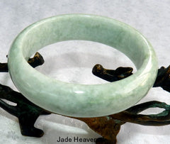 Sale`"Endlessly Interesting" Burmese Old Mine Jadeite Bangle Bracelet 59mm (JHBB3278)