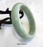 "Heavenly" Green Burmese Old Mine Jadeite Bangle Bracelet 57mm (JHBB3286)