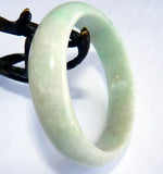 "Soothing and Calming" Burmese Jadeite Old Mine Bangle Bracelet 57.5mm (JHBB-3292)