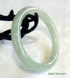 "Glowing" Small Classic Round Old Mine Lao Pit Burmese Jadeite Jade Bangle Bracelet 53.5mm (JHBB551)