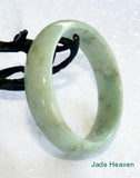 "Peppery" Veins Old Mine Jadeite Jade Bangle Bracelet 57.5mm (JHBB565)