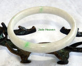 Rare Imperial Green Vein Old Mine Lao Pit Jadeite Jade Bangle Bracelet 64.5mm (JHBB572)