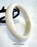 "Secret Treasure" White Lavender Hues Old Mine Lao Pit Jadeite Jade Bangle Bracelet 58mm (JHBB601)
