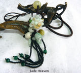 Heavenly "Bundle of Flowers" Burmese Jadeite Necklace (JHNECK53)