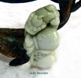 "Crab Brings Harmony and Peace" Burmese Jadeite Pendant (JHP175)