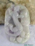 "Pixiu Protects Woman and Wealth" Older Jadeite Soft Lavender Hues  Pendant (JHP75)